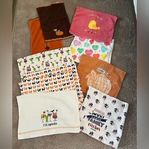 Lot of 10 Holiday Kitchen Towels